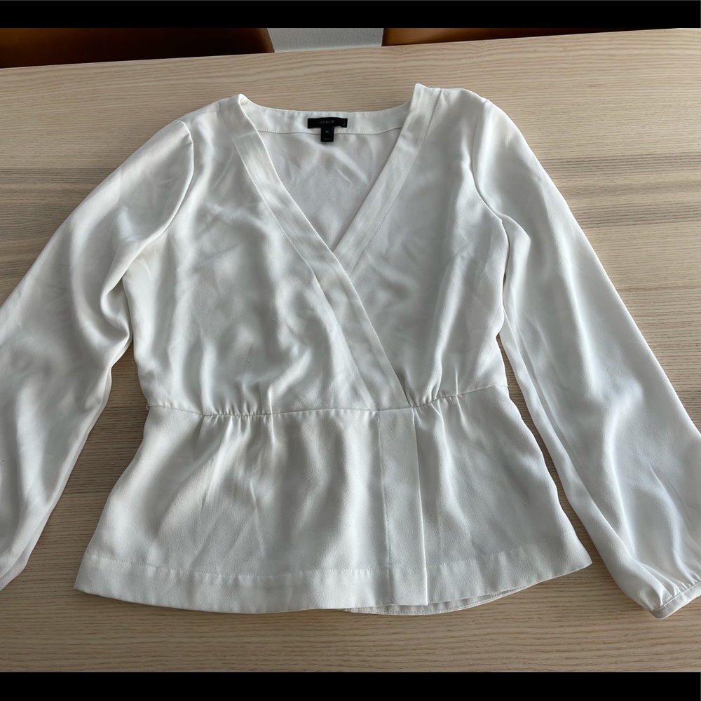 J.Crew Peplum blouse- size 10